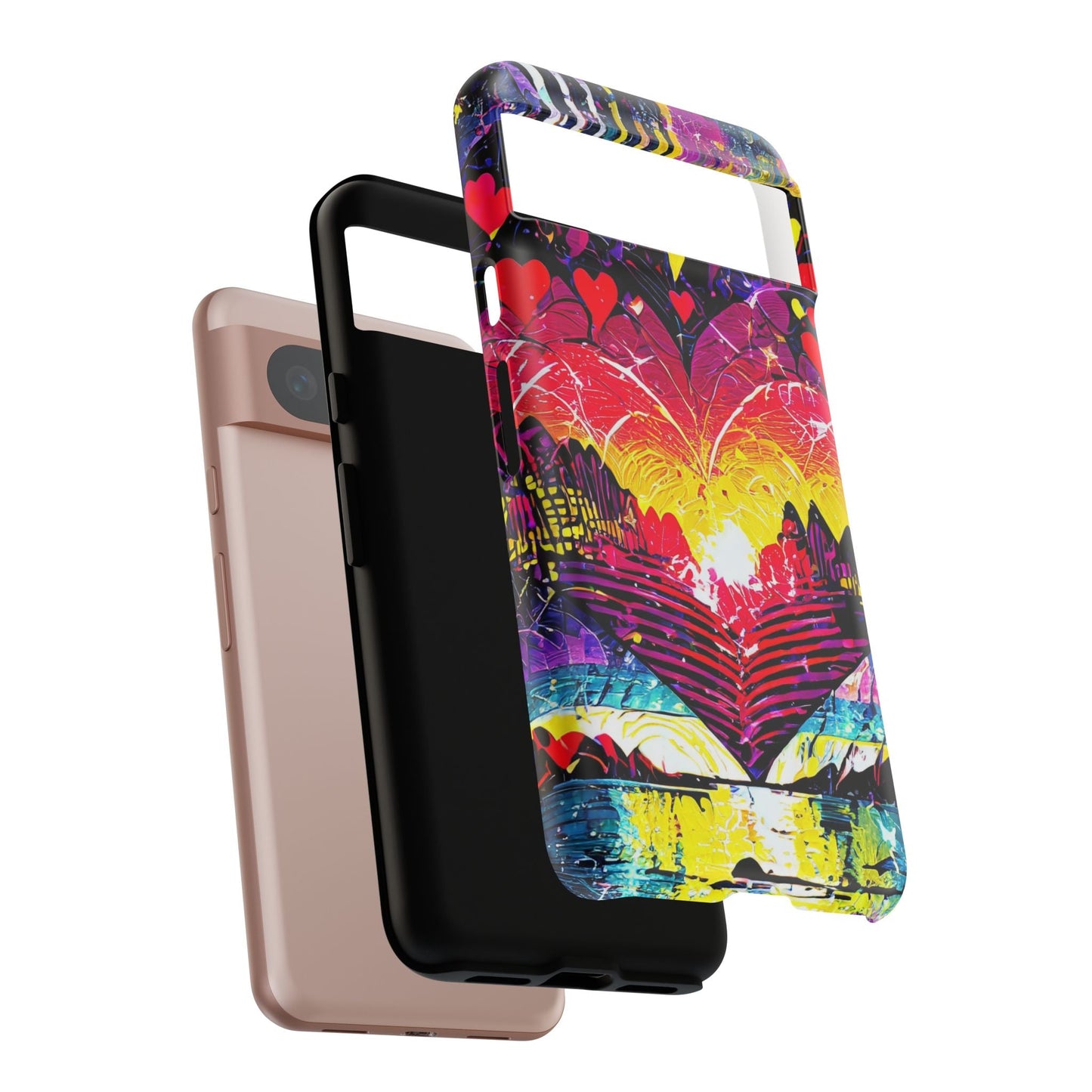 Vibrant Heart Sunset Tough Phone Case