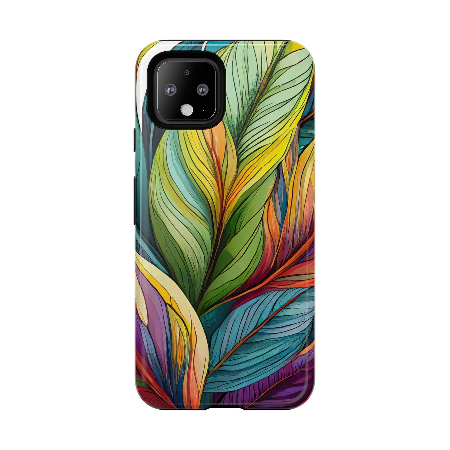 Vibrant Tropical Leaf Tough Phone Case