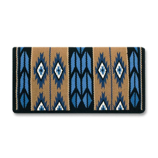 Mayatex 1466-3 Flying Eagle Blue Wool Saddle Blanket BLUE