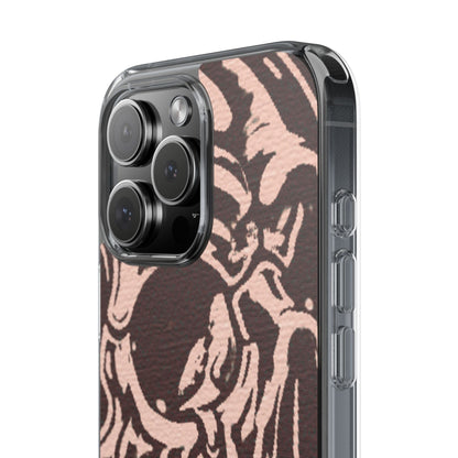 Gothic Abstract Skull Clear Phone Case