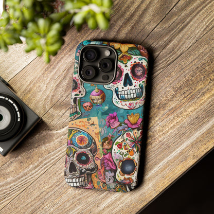 Vibrant Sugar Skull Tough Phone Case