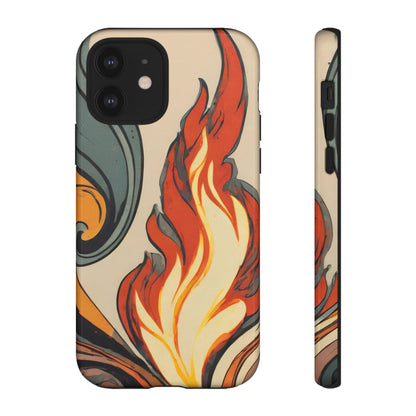 Artistic Flames Abstract Tough Phone Case