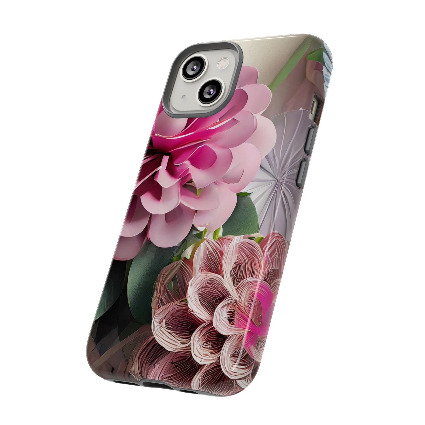 Elegant Paper Flowers Tough Phone Case