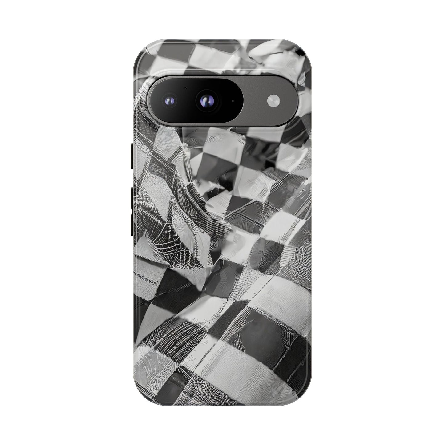 Abstract Checker Print Tough Phone Case