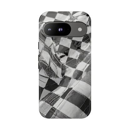 Abstract Checker Print Tough Phone Case