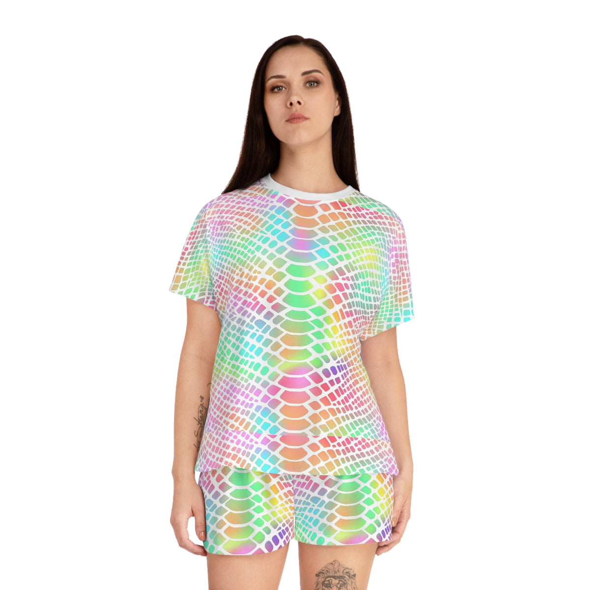Prismatic Serpent Women’s Short Pajama Set