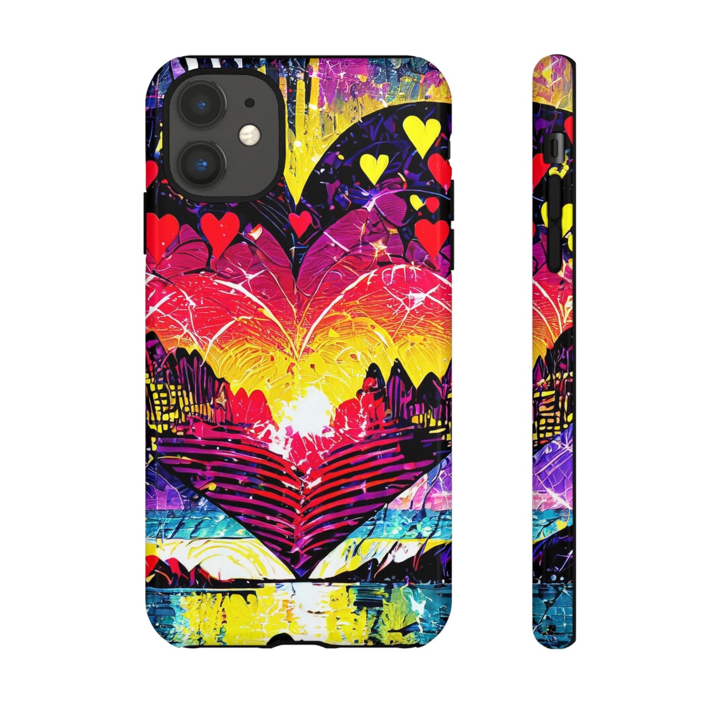 Vibrant Heart Sunset Tough Phone Case