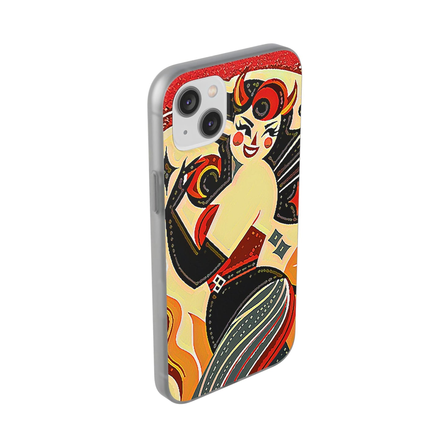 Red & Black Female Devil Flexi Phone Case