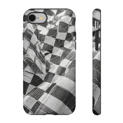 Abstract Checker Print Tough Phone Case