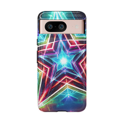 Neon Light Stars Tough Phone Case