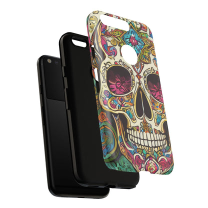 Colorful Sugar Skull Tough Phone Case