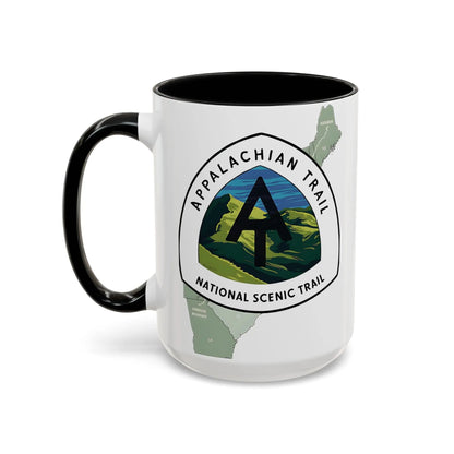 Appalachian National Scenic Trail Accent Coffee Mug 11oz 15oz Blue Black Pink Red