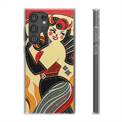 Red & Black Female Devil Flexi Phone Case