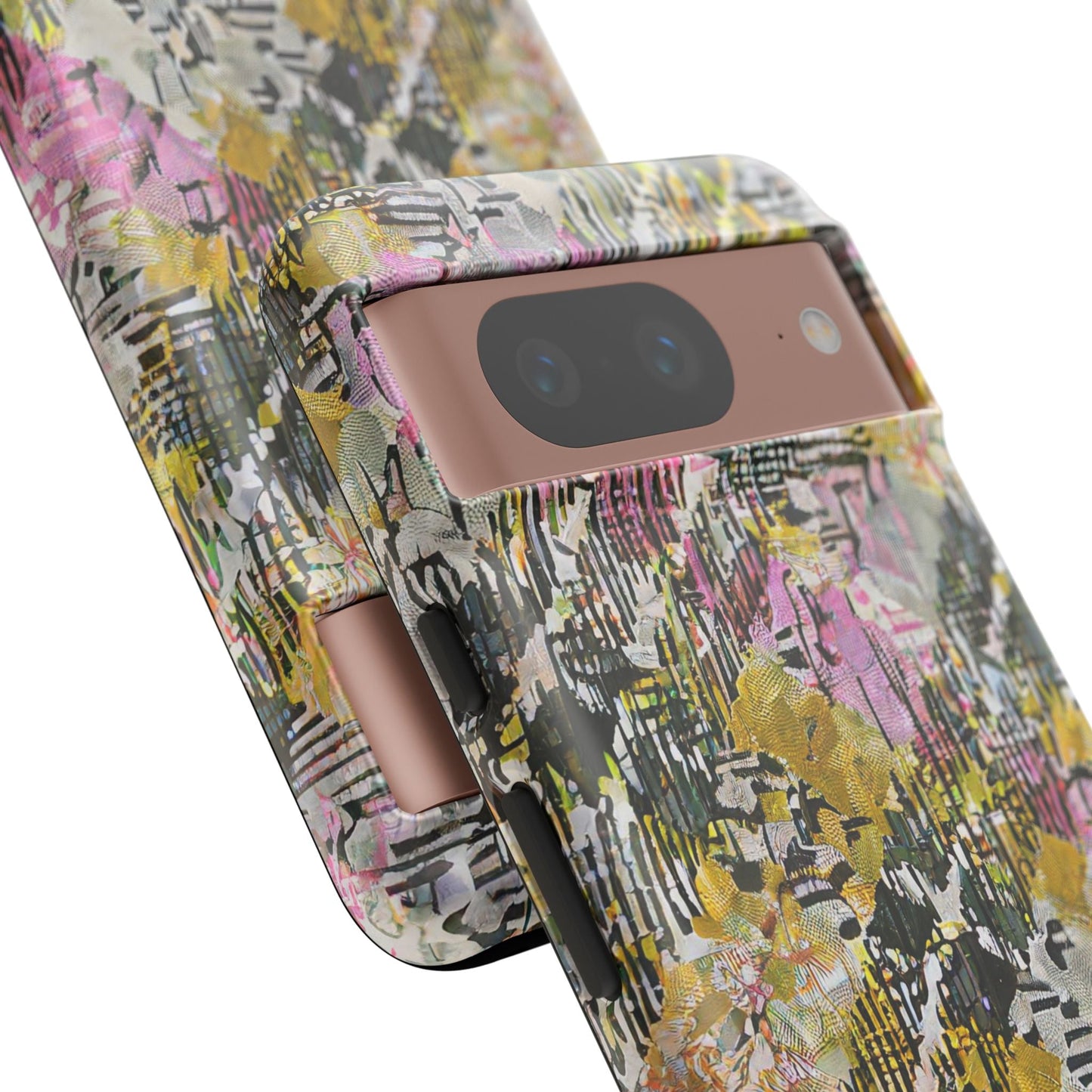 Purple Plaid Floral Artistic Tough Phone Case