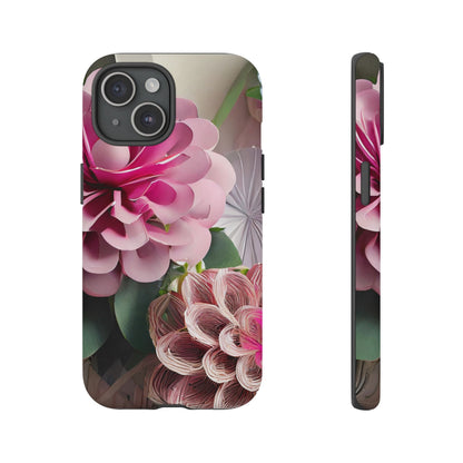 Elegant Paper Flowers Tough Phone Case