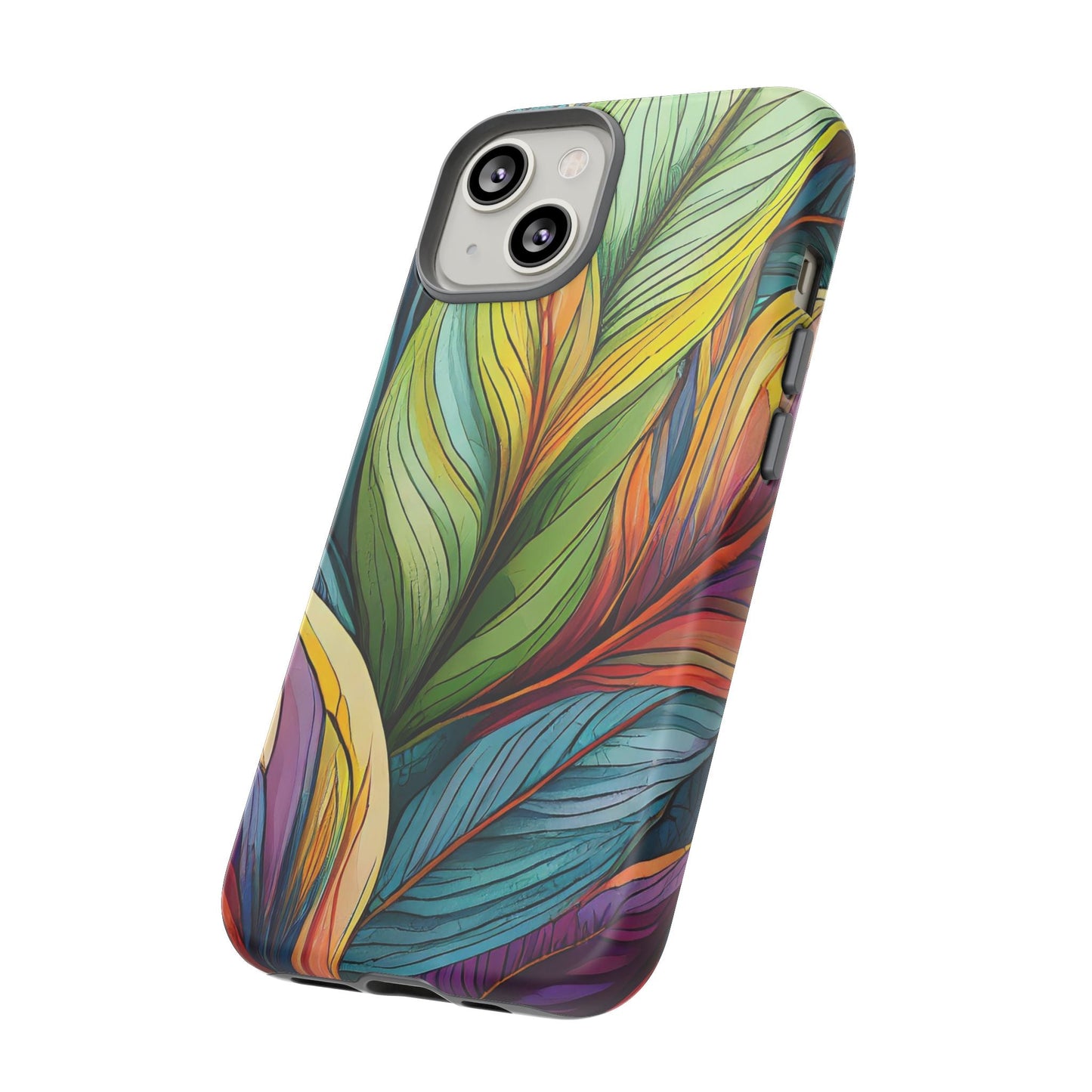 Vibrant Tropical Leaf Tough Phone Case