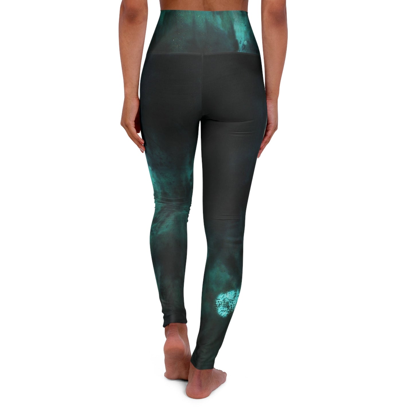 Girl Army Water Brushed Print High Waisted Leggings