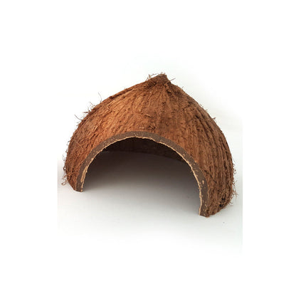 Natural Coconut Shell Reptile Hideout (2-Pack)