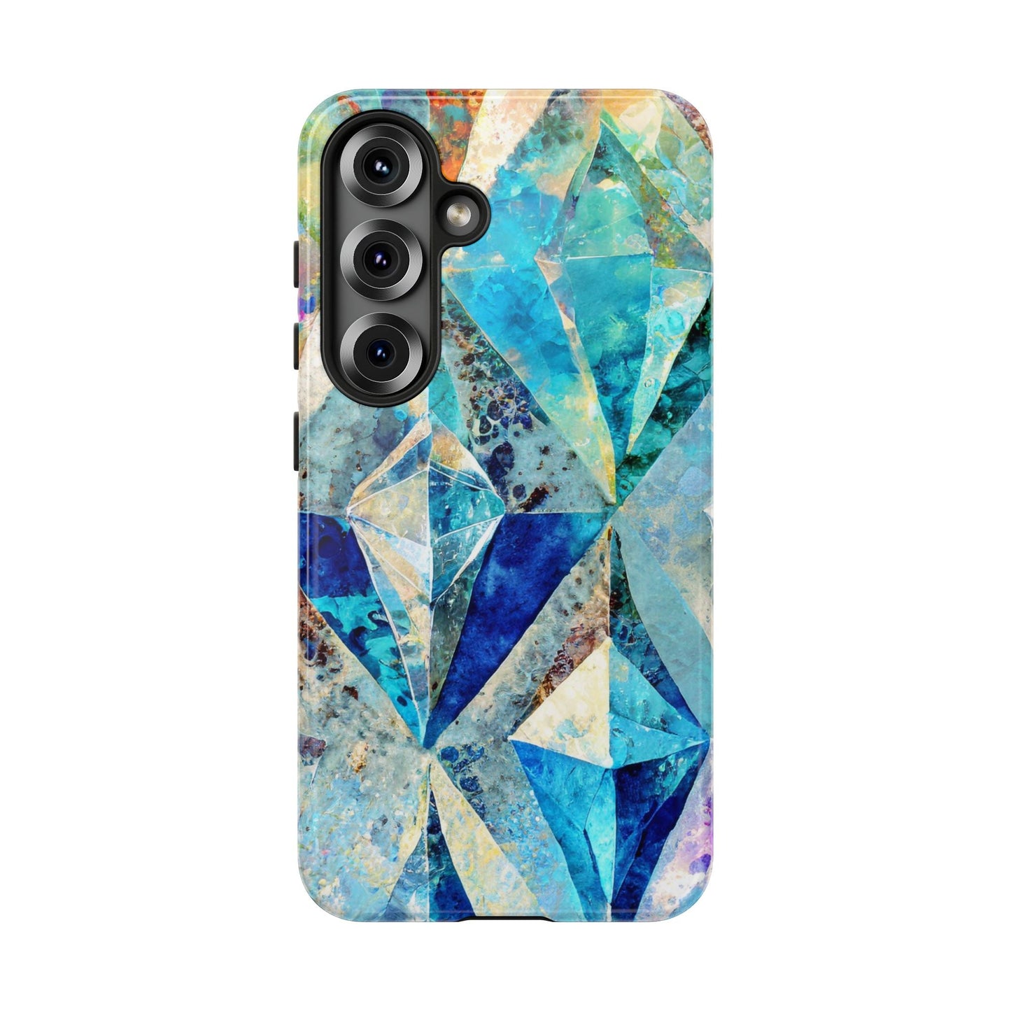 Diamond Blue Abstract Tough Phone Case