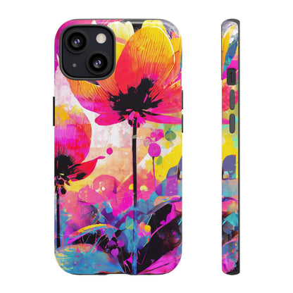 Neon Floral Tough Phone Case