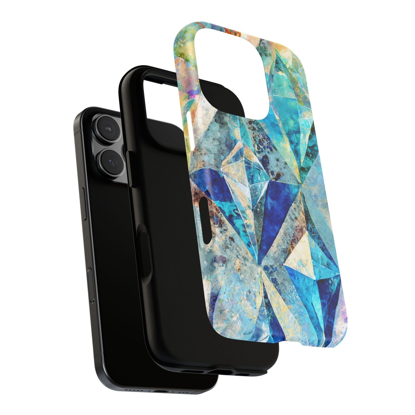 Diamond Blue Abstract Tough Phone Case