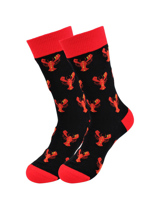 Orange Lobster Socks - Comfy Cotton for Men & Women