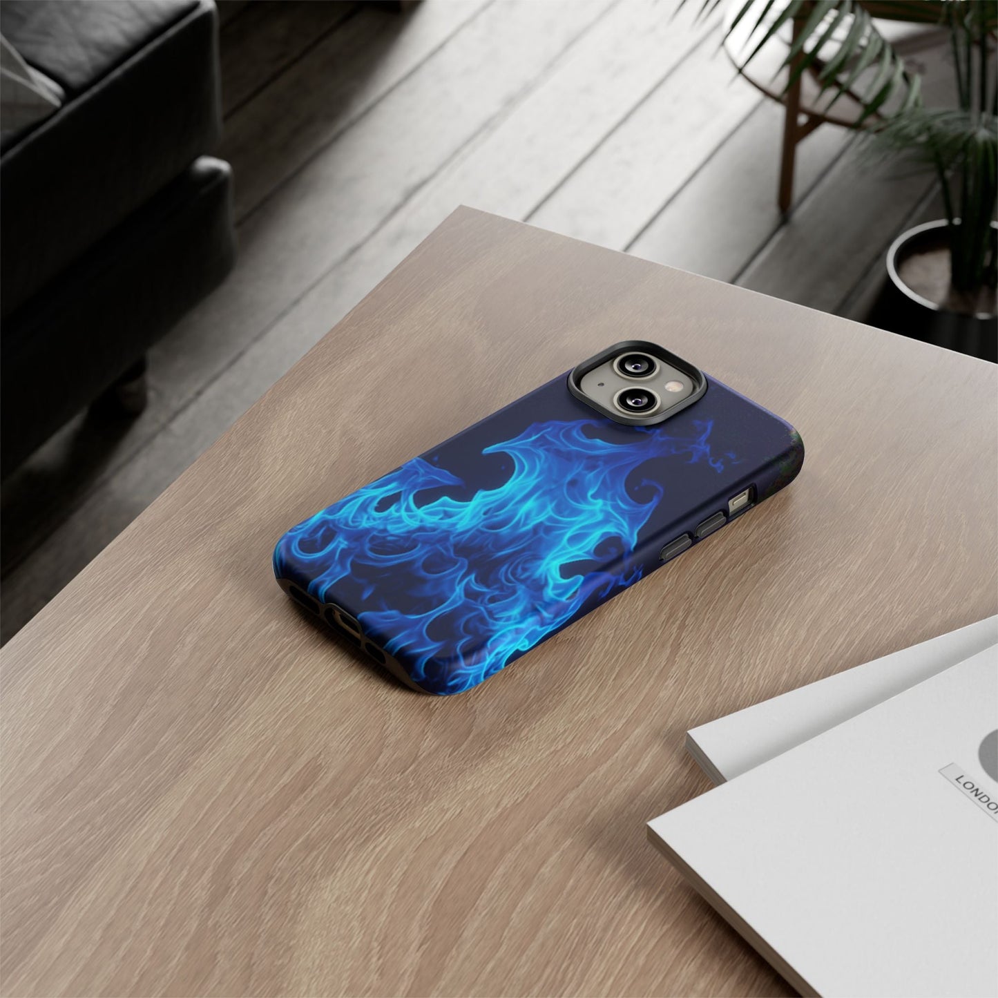 Blue Flames Tough  Phone Case