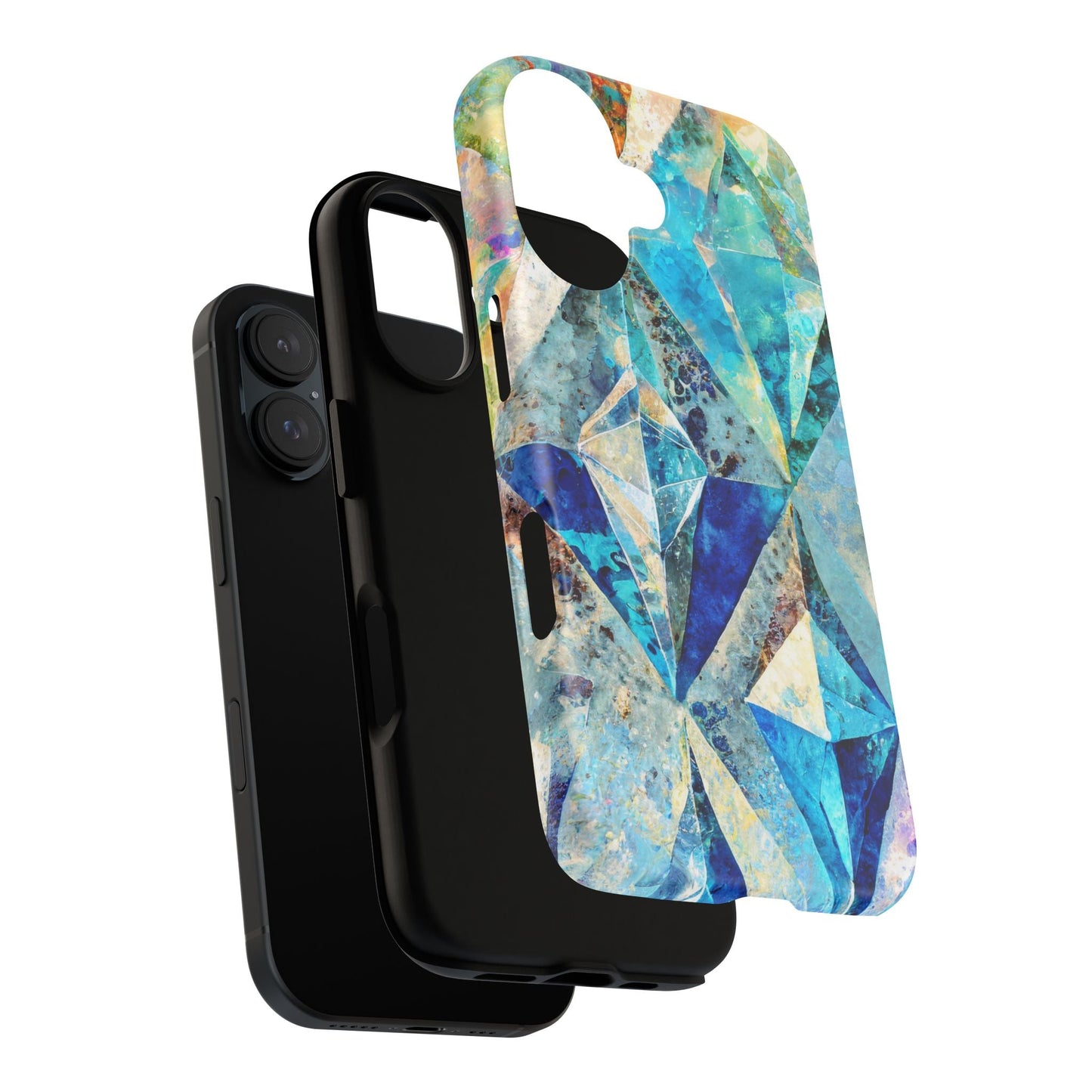 Diamond Blue Abstract Tough Phone Case
