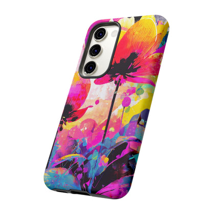 Neon Floral Tough Phone Case