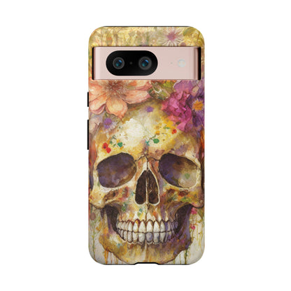 Unique Floral Skull Tough Phone Case