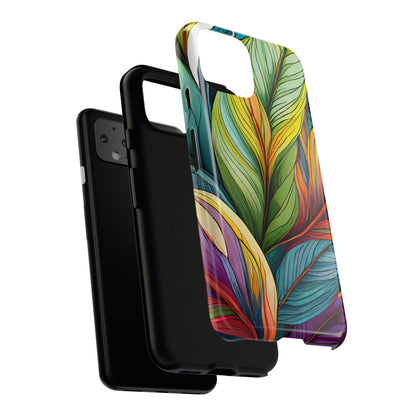 Vibrant Tropical Leaf Tough Phone Case