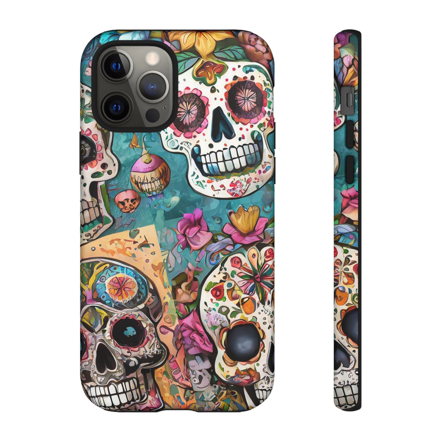 Vibrant Sugar Skull Tough Phone Case