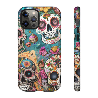 Vibrant Sugar Skull Tough Phone Case