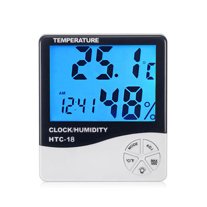Digital Reptile Room Thermometer, Hygrometer & Clock