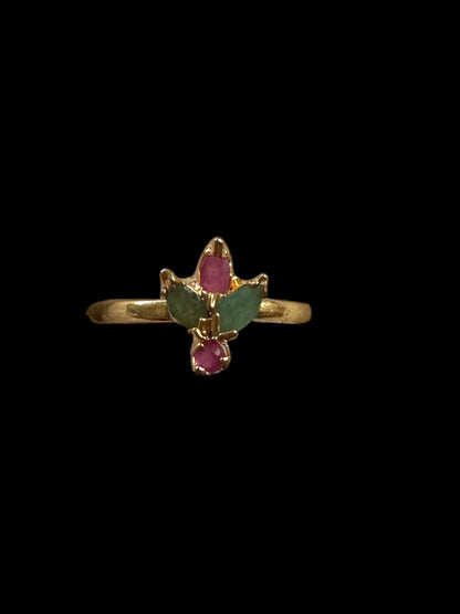 Hyderabadi ruby emerald   ring ( READY TO SHIP )