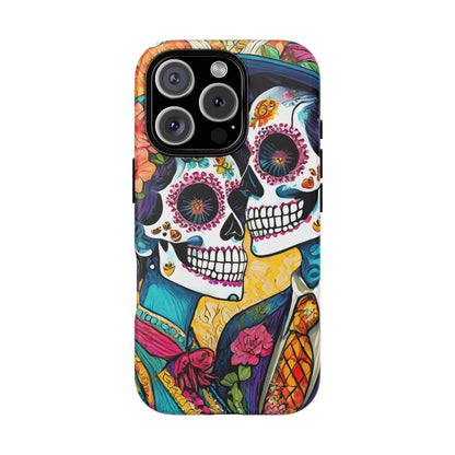 Loving Sugar Skull Couple Tough Phone Case