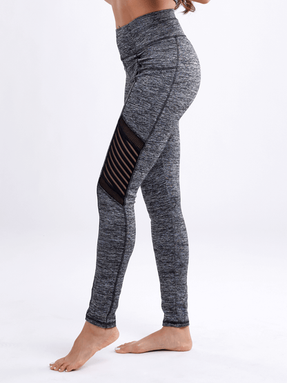 JupiterGear High-Waisted Pilates Leggings with Side Pockets & Mesh Panels