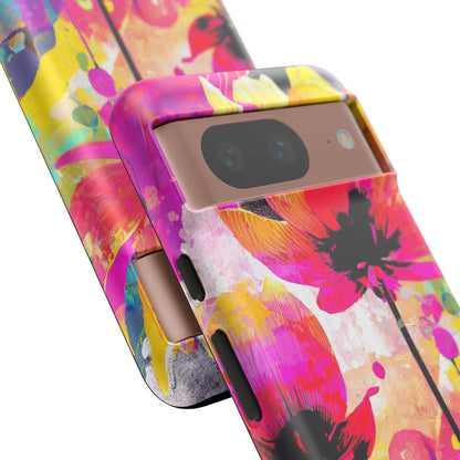 Neon Floral Tough Phone Case