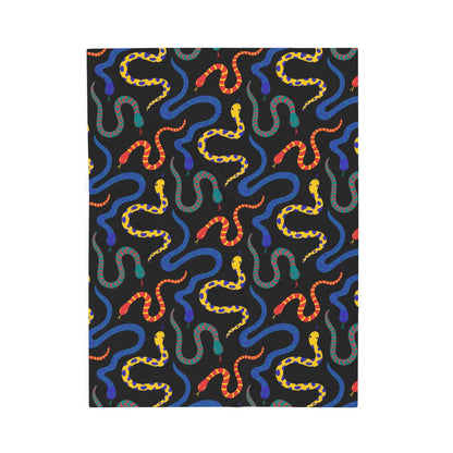 Vibrant Serpents Plush Throw