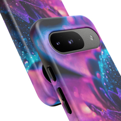 Vibrant Blue And Purple Flower Tough Phone Case