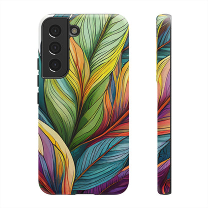 Vibrant Tropical Leaf Tough Phone Case