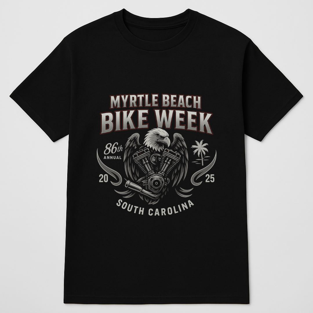 Ride Free – Myrtle Beach Bike Week 2025 Tee Collection