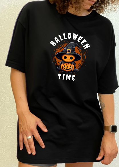 Halloween Time Unisex Bamboo Viscose/Organic Cotton Short Sleeve Graphic T-Shirt