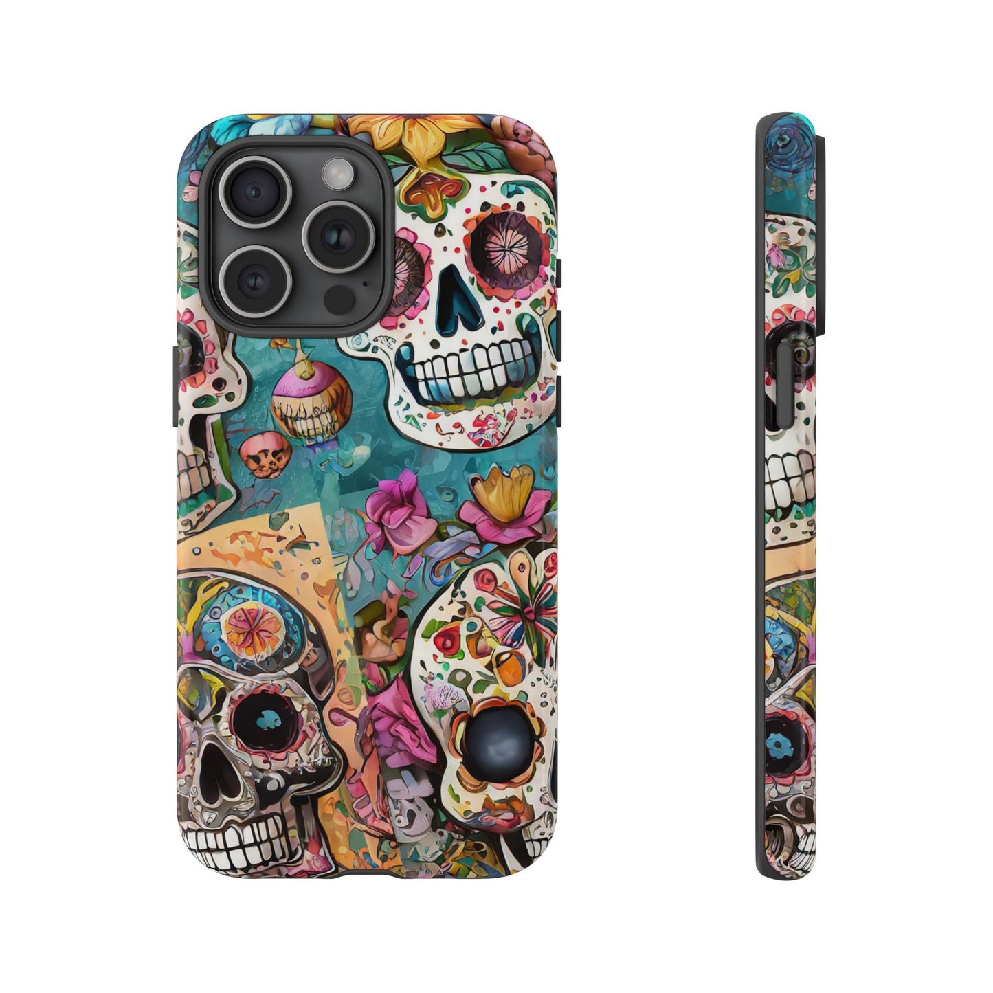 Vibrant Sugar Skull Tough Phone Case