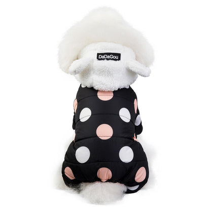 Polka Dot Four-leg Dog Warm Coat