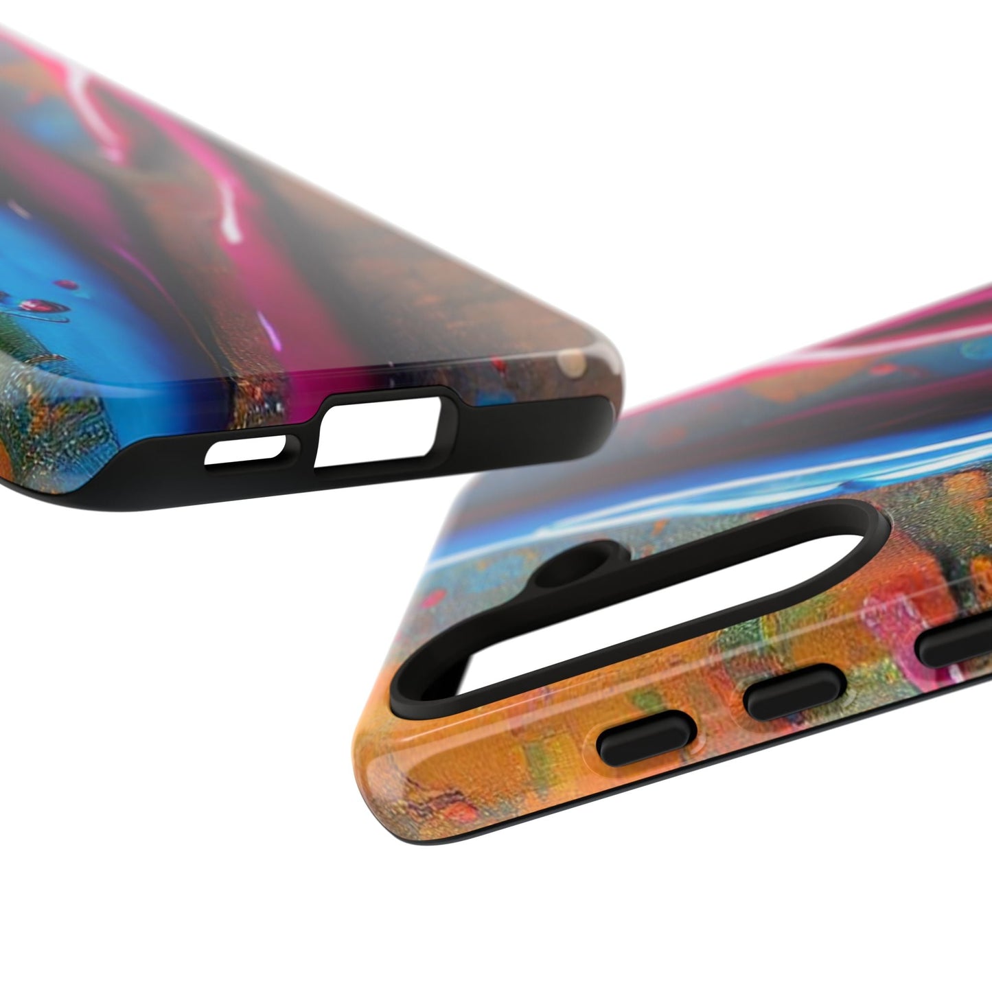 Colorful Artistic Paint Splatter Tough Phone Case