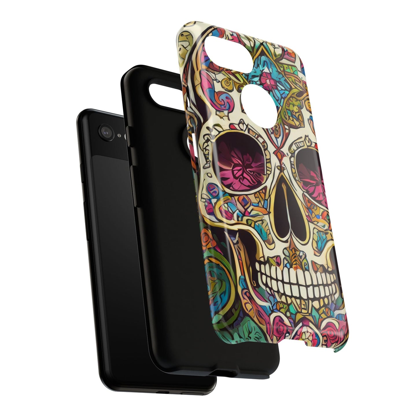 Colorful Sugar Skull Tough Phone Case