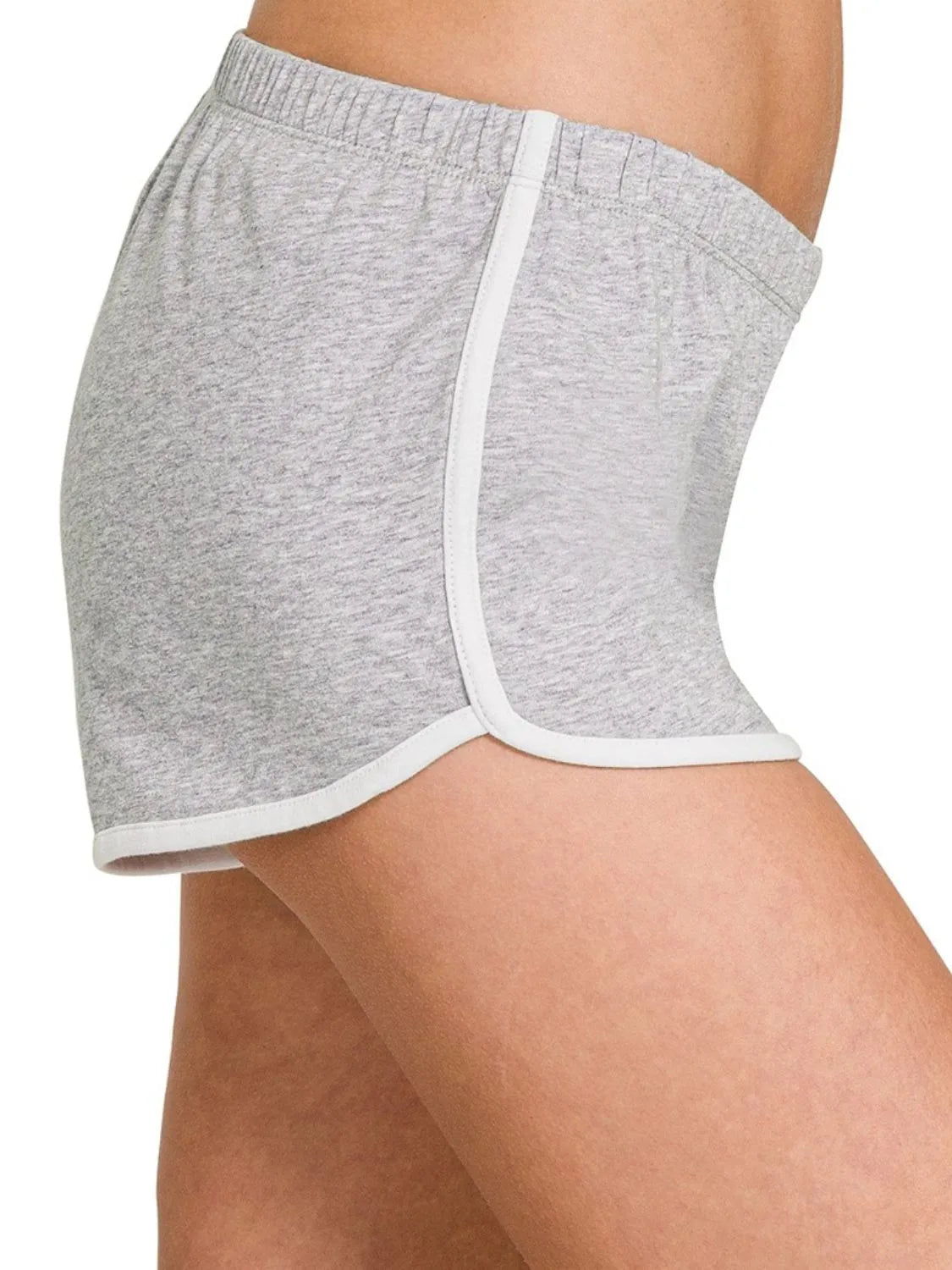 Zenana Elastic Waistband Dolphin Shorts