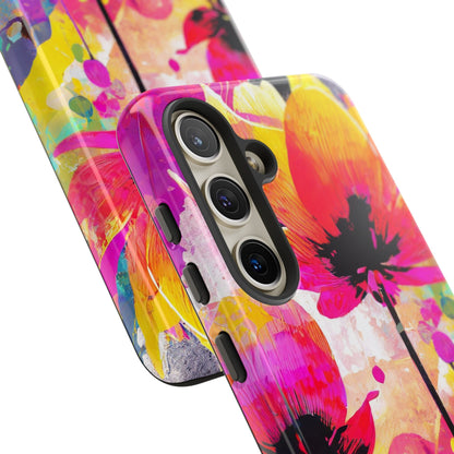Neon Floral Tough Phone Case