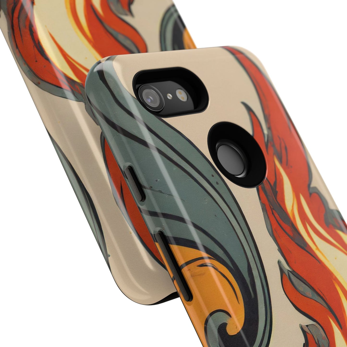 Artistic Flames Abstract Tough Phone Case